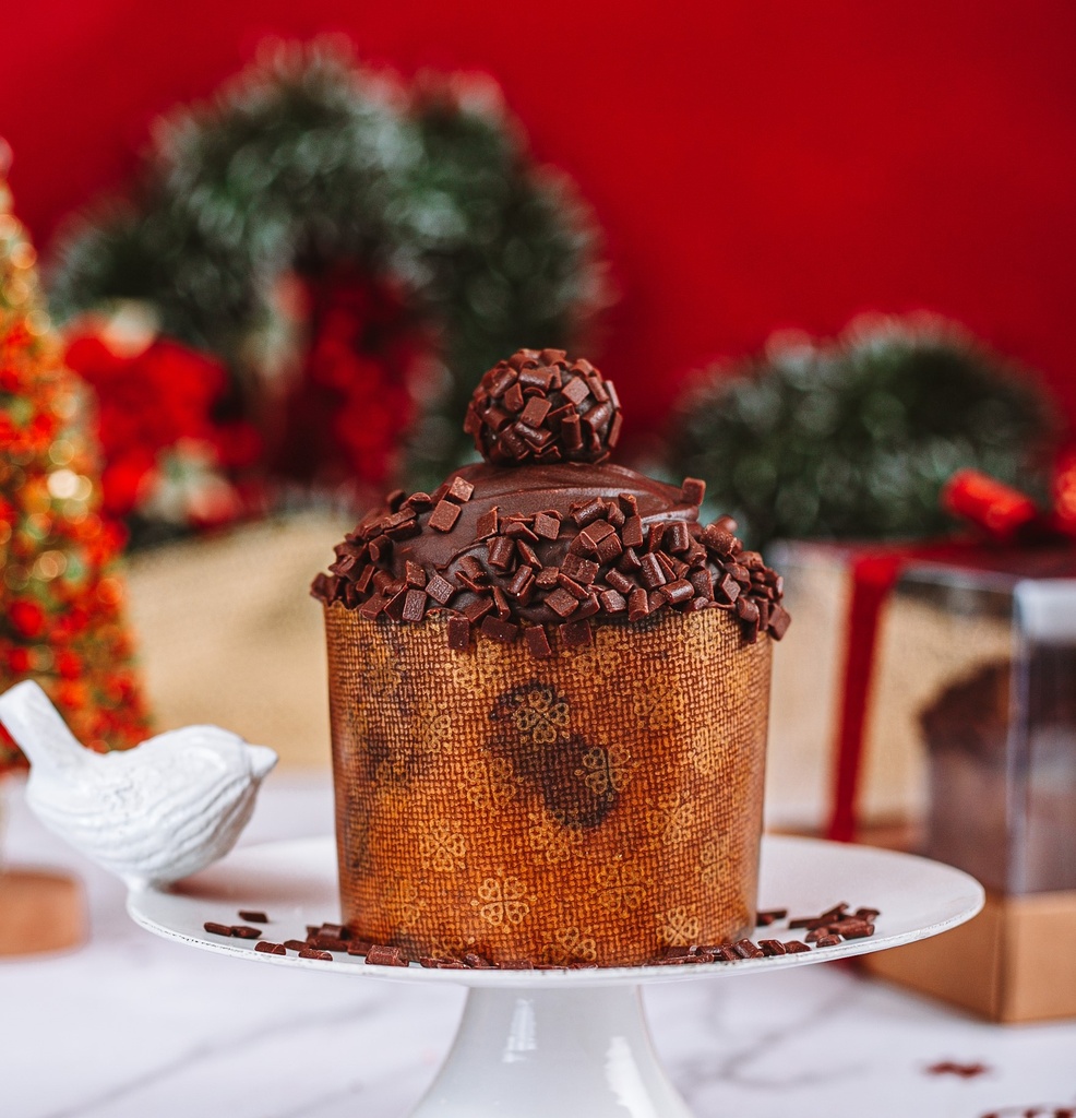 Chocottone Recheado de Brigadeiro ao Leite Belga