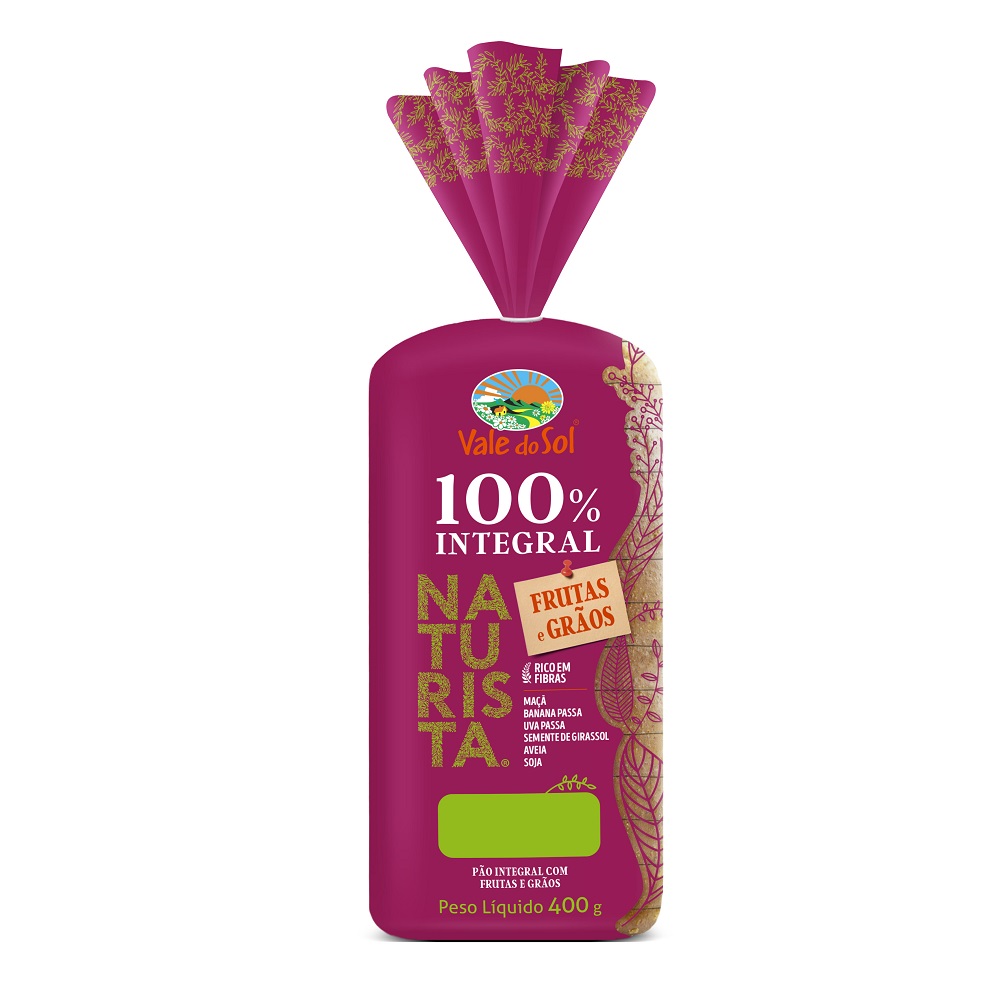 PÃO VALE DO SOL INTEGRAL COM FRUTAS CRISTALIZADAS 400G