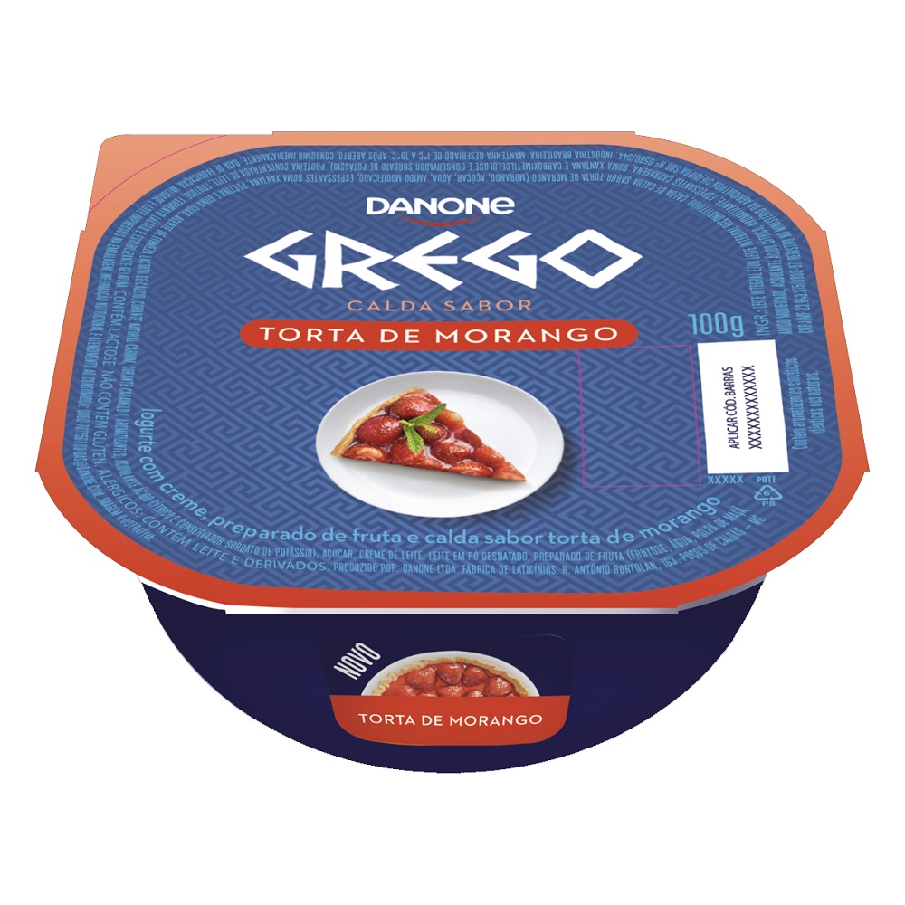 IOGURTE DANONE GREGO TORTA MORANGO 100G