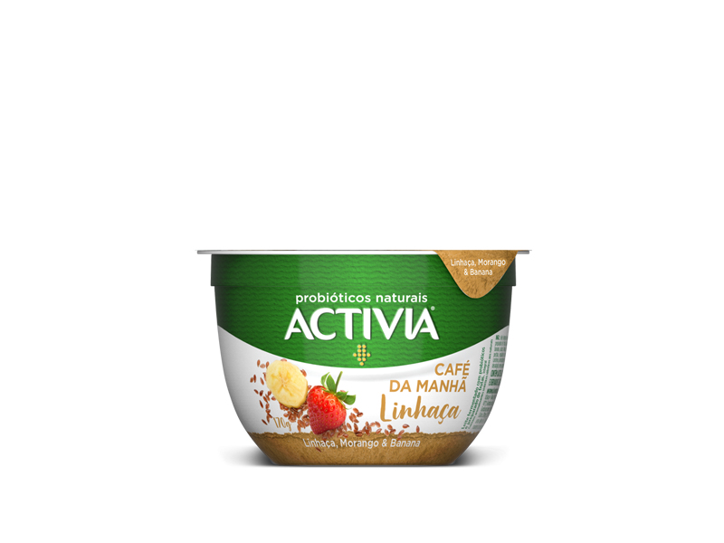 IOGURTE DANONE ACTIVIA CAFE DA MANHA MORANGO MAÇÃ BANANA 170G