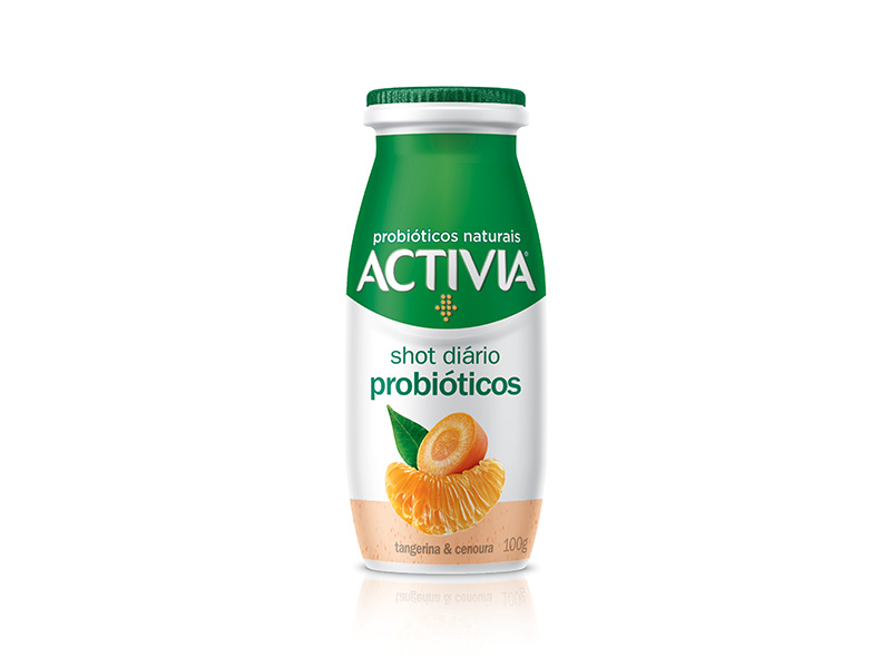 IOGURTE DANONE ACTIVIA SHOT PROBIÓTICOS TANGERINA E CENOURA 100G