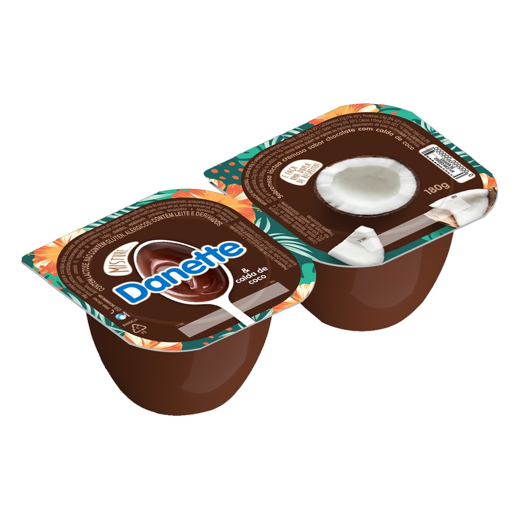 IOGURTE DANONE DANETE CHOCOLATE COM CALDA DE COCO 180G