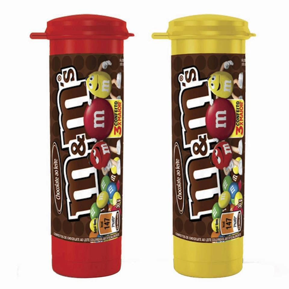 CHOCOLATE M&amp;M MINI TUBO CHOCOLATE AO LEITE 30G