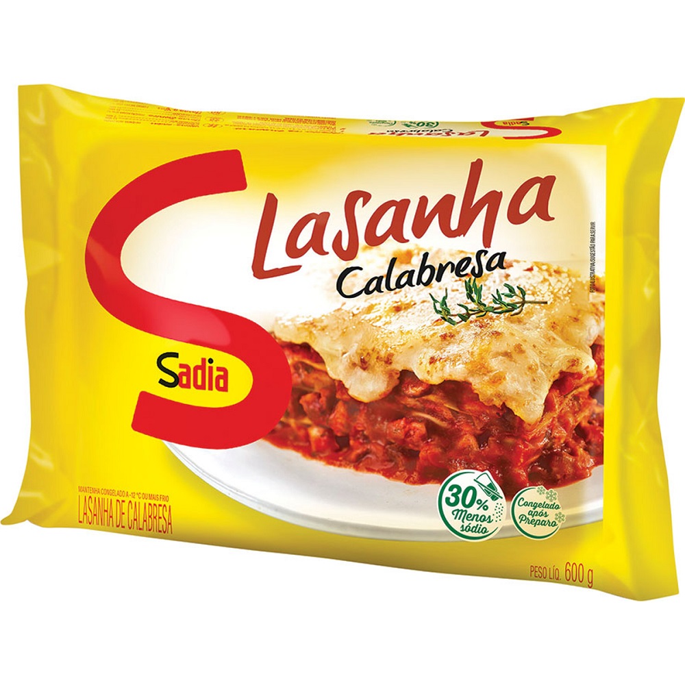 LASANHA SADIA CALABRESA 600G