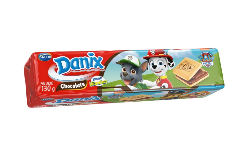 BISCOITO DANIX CHOCOLATE PATRULHA CANINA 130G