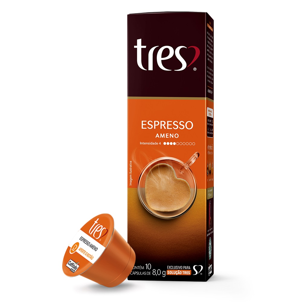 CAFÉ 3 CORAÇÕES CAPSULAS EXPRESSO AMENO 80G