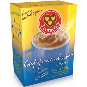 CAPPUCCINO 3 CORAÇÕES LIGHT 140G