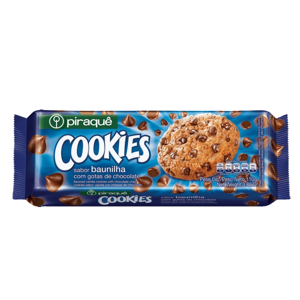 COOKIES PIRAQUE BAUNILHA E GOTAS 110G