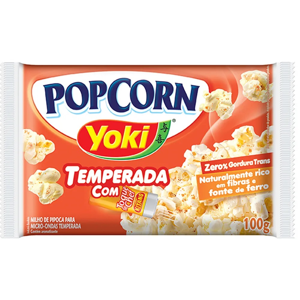PIPOCA YOKI POPCORN TOQUE DO CHEFE 100G