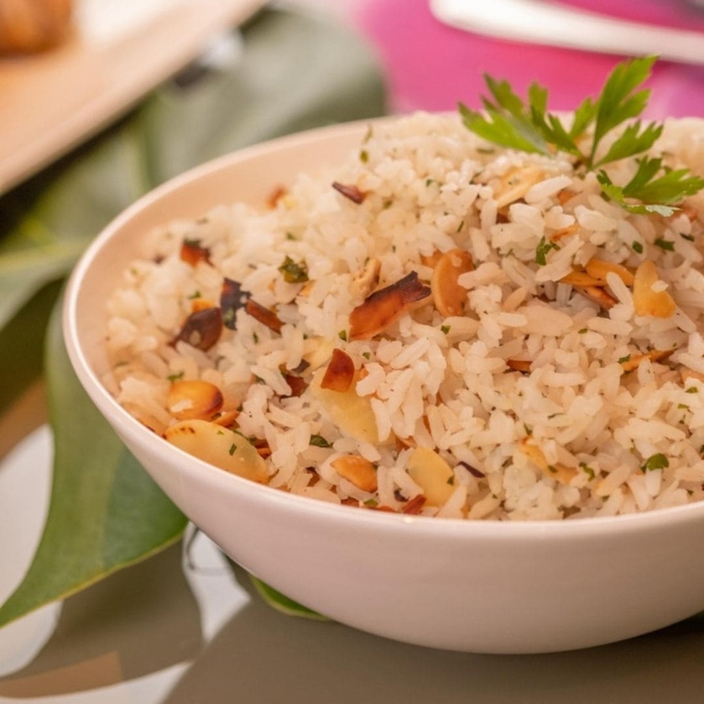 Arroz Branco com Amêndoas