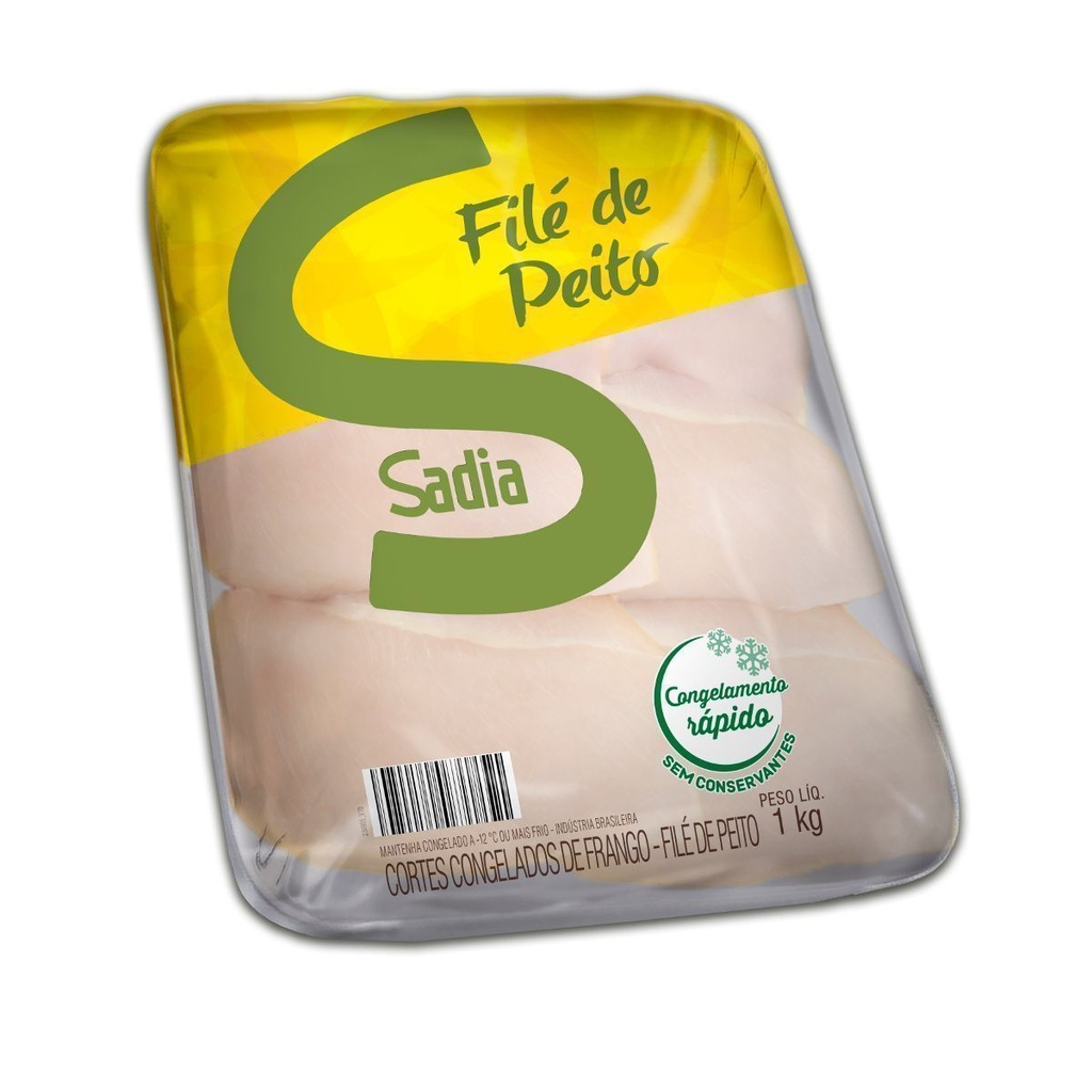 FILÉ DE PEITO DE FRANGO CONGELADO SADIA 1KG