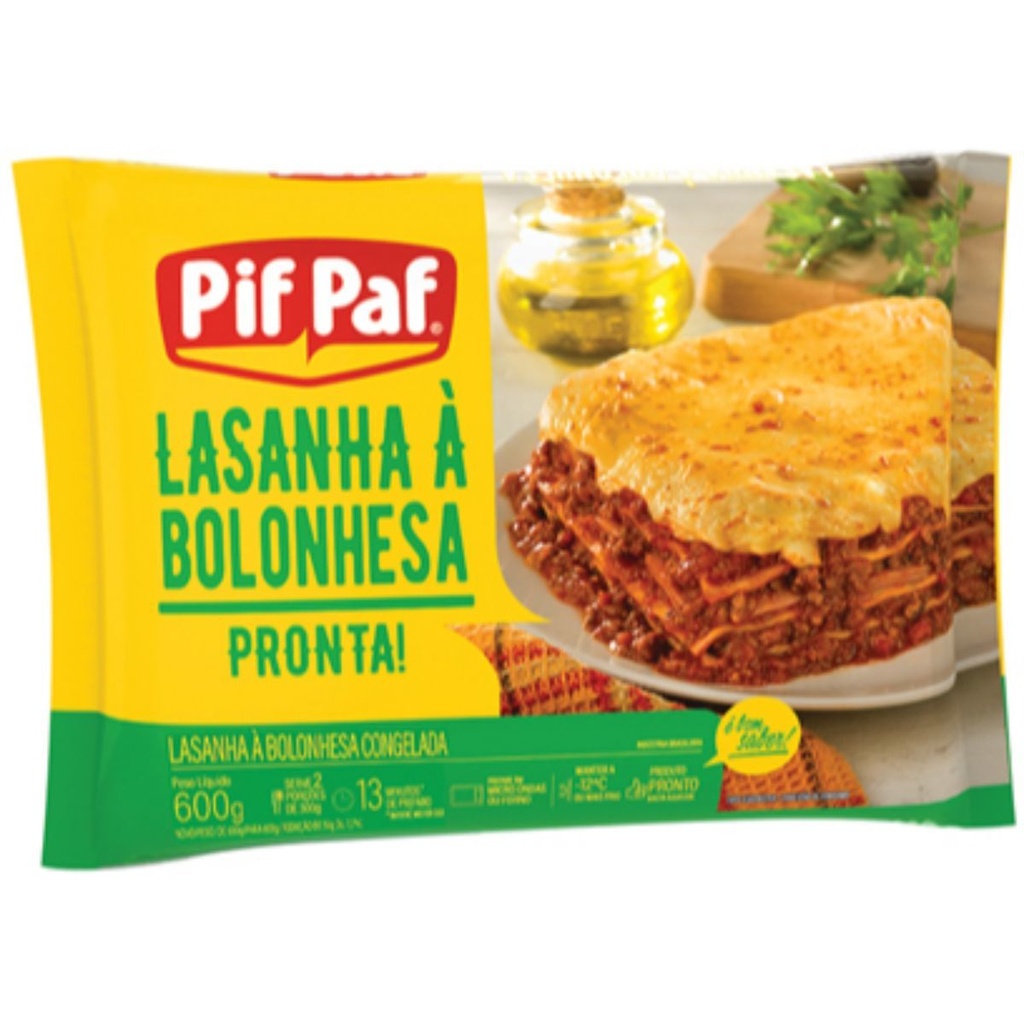 LASANHA PIF PAF BOLONHESA 600G