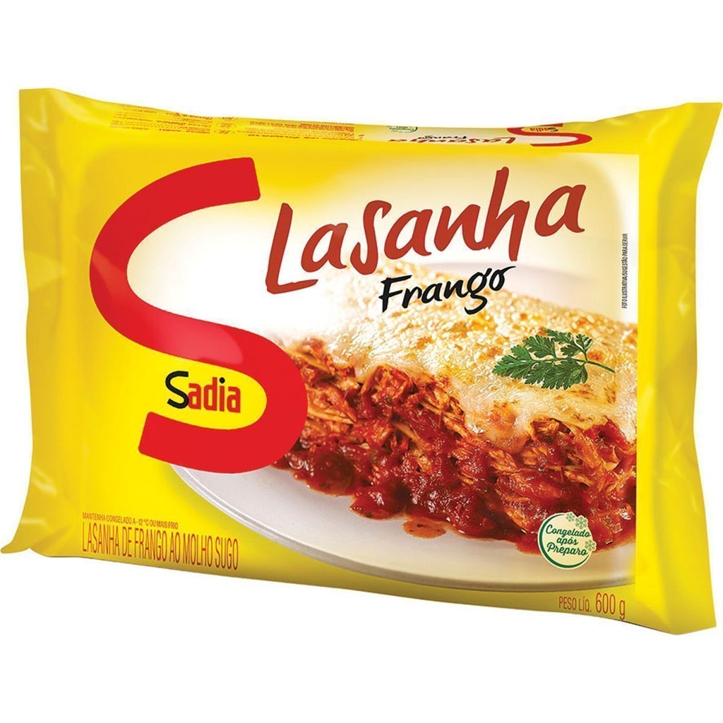 LASANHA SADIA FRANGO MOLHO SUGO 600G