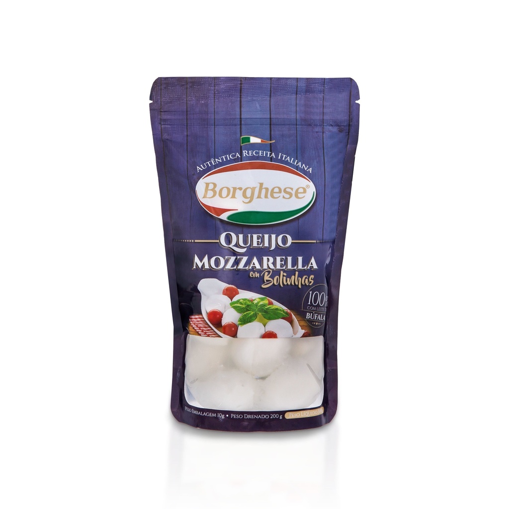 QUEIJO MUSSARELA BUFALA CEREJINHA BORGHESE 200G