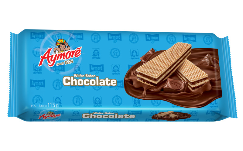 BISCOITO AYMORE WAFFER CHOCOLATE 115G