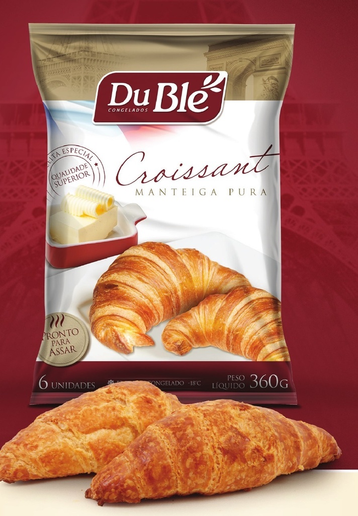 CROISSANT MANTEIGA PURA CONGELADO DUBLÉ 360G