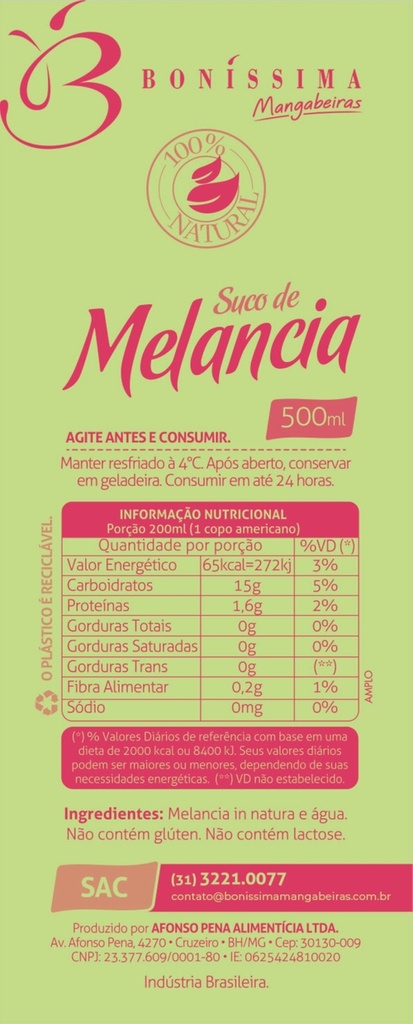 SUCO NATURAL DE MELANCIA